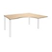 Burocean Exprim - Escritorio - right corner - roble claro - blanco base