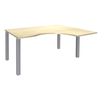Burocean Exprim - Escritorio - right corner - arce - aluminio base