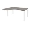 Burocean Exprim - Escritorio - left corner - roble gris - blanco base