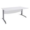 Burocean Idra - Escritorio - rectangular - blanco perla - aluminio base