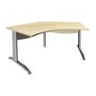 Burocean Idra - Escritorio - 120° corner - arce - aluminio base