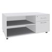 Burocean Steely Manager - Unidad de almacenamiento - móvil - 2 cajones - blanco, blanco perla