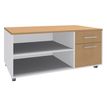 Burocean Steely Manager - Unidad de almacenamiento - 2 cajones - blanco, verde haya