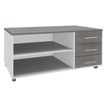 Burocean Steely Manager - Unidad de almacenamiento - 3 cajones - blanco, roble gris