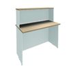 3253310151253-Banque d'accueil LUMINA - avec réhausse - L100 x H115 x P80 cm - Bande translucide Blanche - Finition c--0