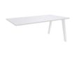 Burocean Steely - Componente de escritorio - rectangular - perla blanca - blanco base