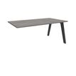 Burocean Steely - Componente de escritorio - rectangular - roble gris - carbón base