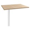 Burocean - Componente de escritorio - rectangular - roble claro - blanco base
