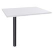 3253310148178-Extension IDRA/DUAL sur pied tube - 80 x 60 cm - Pied anthracite - plateau Blanc perle--0