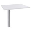 3253310148161-Extension IDRA/DUAL sur pied tube - 80 x 60 cm - Pied alu - plateau Blanc perle--0