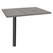 3253310161863-Extension IDRA/DUAL sur pied tube - 80 x 60 cm - Pied anthracite - plateau imitation Chêne gris--0