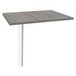 3253310161887-Extension IDRA/DUAL sur pied tube - 80 x 60 cm - Pied blanc - plateau imitation Chêne gris--0