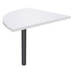 Burocean - Componente de escritorio - esquina a 90º - blanco perla - antracita base