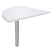 Burocean - Componente de escritorio - esquina a 90º - blanco perla - aluminio base