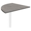 Burocean - Componente de escritorio - esquina a 90º - roble gris - blanco base
