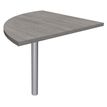 Burocean - Componente de escritorio - esquina a 90º - roble gris - aluminio base