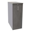 Burocean Tower - Unidad de almacenamiento - 3 baldas - melamine coated particle board - roble gris, alu