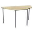 Burocean - Mesa - media luna - arce - gris aluminio base
