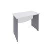 Burocean Dual - Escritorio - cuadrado - blanco perla - aluminio base