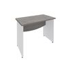 Burocean Dual - Escritorio - cuadrado - roble gris - blanco base