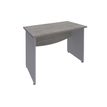 3253310174818-Bureau droit DUAL - L80 - Pieds Alu - plateau imitation Chêne gris--0