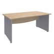 Burocean Dual - Escritorio - rectangular - roble claro - aluminio base