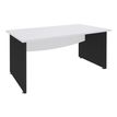 Burocean Dual - Escritorio - rectangular - blanco perla - antracita base