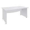 3253310174962-Bureau droit DUAL - L140 - Pieds blanc - plateau blanc--0