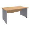 Burocean Dual - Escritorio - rectangular - verde haya - aluminio base