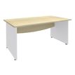 Burocean Dual - Escritorio - rectangular - arce - blanco base
