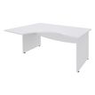 Burocean - Escritorio - forma de L (izquierdo) - blanco perla - antracita base