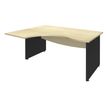 Burocean Dual - Escritorio - forma de L (izquierdo) - arce - antracita base