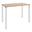 Burocean Lounge - Mesa - rectangular - roble claro - blanco base