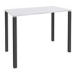 Burocean Lounge - Mesa - rectangular - blanco perla - carbón base