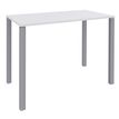 Burocean Lounge - Mesa - rectangular - blanco perla - aluminio base