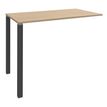 Burocean - Componente de mesa - rectangular - roble claro - antracita base
