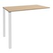 Burocean Lounge - Componente de mesa - rectangular - roble claro - blanco base