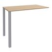 Burocean - Componente de mesa - rectangular - roble claro - antracita base