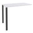Burocean - Componente de mesa - rectangular - blanco perla - carbón base