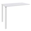 Burocean - Componente de mesa - rectangular - blanco perla - blanco base
