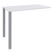 Burocean - Componente de mesa - rectangular - blanco perla - aluminio base