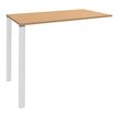 Burocean - Componente de mesa - rectangular - verde haya - blanco base