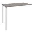 Burocean - Componente de mesa - rectangular - roble gris - blanco base