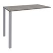 Burocean - Componente de mesa - rectangular - roble gris - aluminio base
