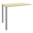 Burocean - Componente de mesa - rectangular - arce - aluminio base