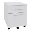 3253310175686-Caisson mobile IDRA/DUAL - L43 x H56 x P60 cm - 2 Tiroirs dont 1 dossier suspendu - blanc perle--0