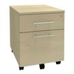 3253310175709-Caisson mobile IDRA/DUAL - L43 x H56 x P60 cm - 2 Tiroirs dont 1 dossier suspendu - Imitation Erable--0
