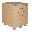 Simmob - Pedestal - móvil - 2 cajones - madera aglomerada, MDF - verde haya
