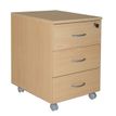 Simmob - Pedestal - móvil - 3 cajones - madera aglomerada, MDF - verde haya