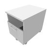Simmob Ineo - Pedestal - móvil - 2 cajones - MDF - blanco
